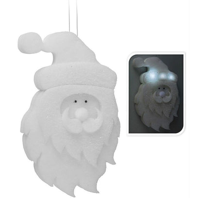 Itemz, Hanging Decoration Santa Claus With Led Light  White, Available in Different Sizes