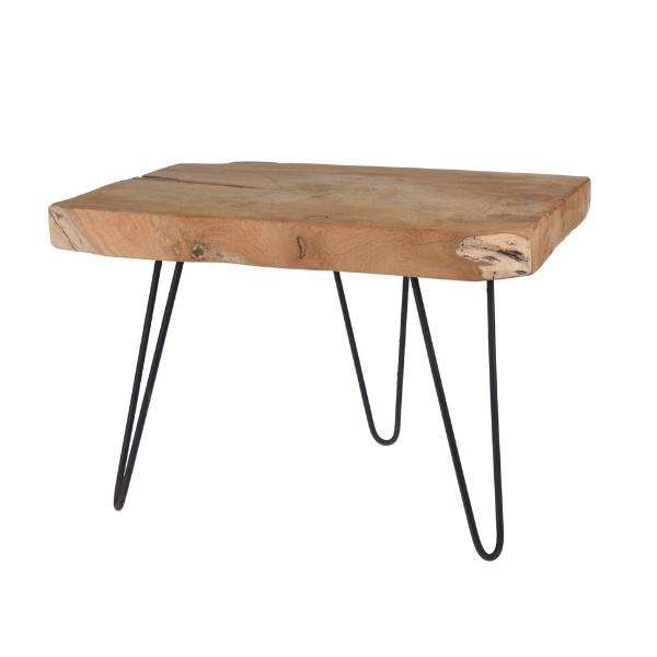 Teak Wood Rectangular Side Table 50x40 cm