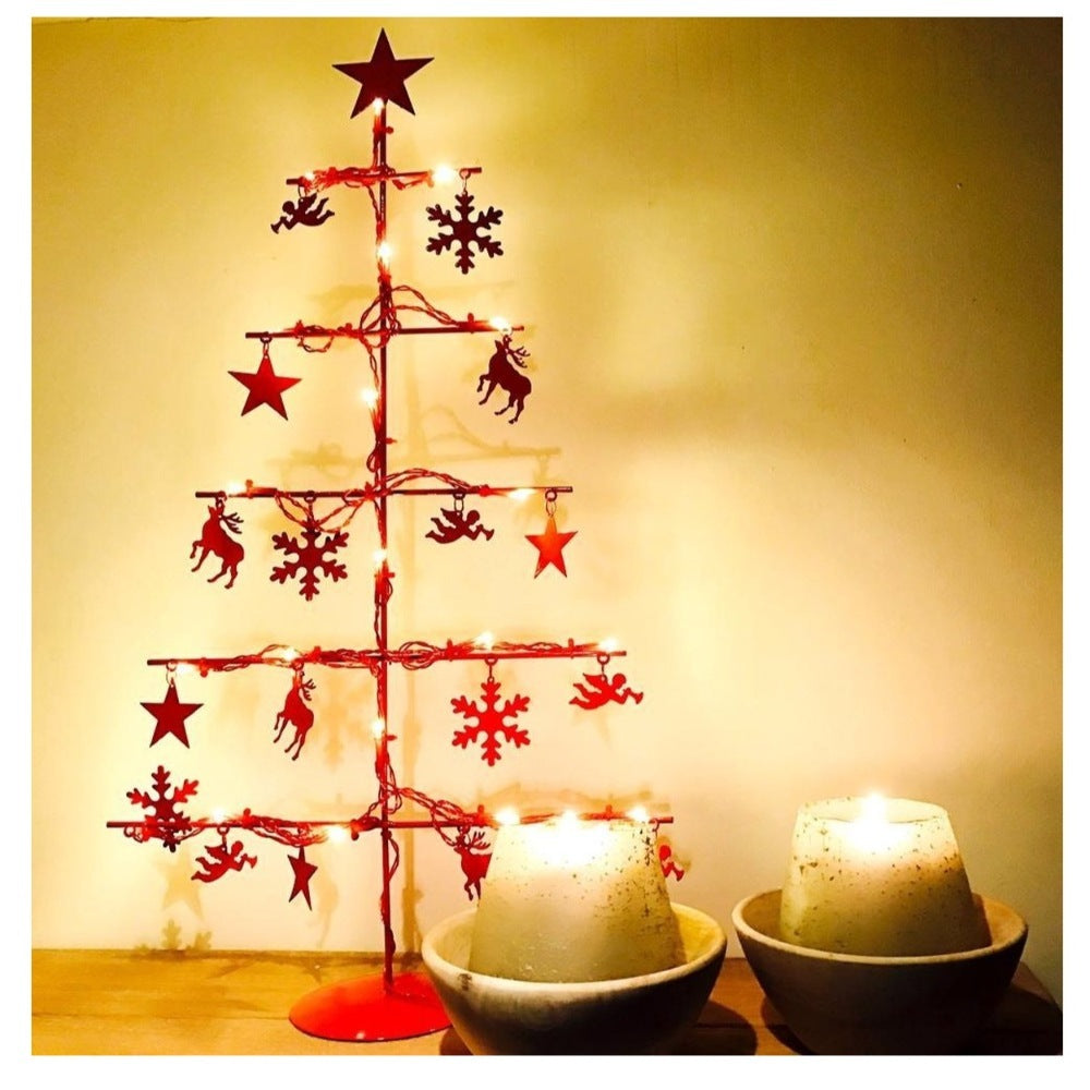 Metal Christmas Tree 60 cm with 20 LED lights