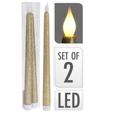 Itemz, Led Candle Set Of 2 Pcs 27Cm, Available in Different Colors