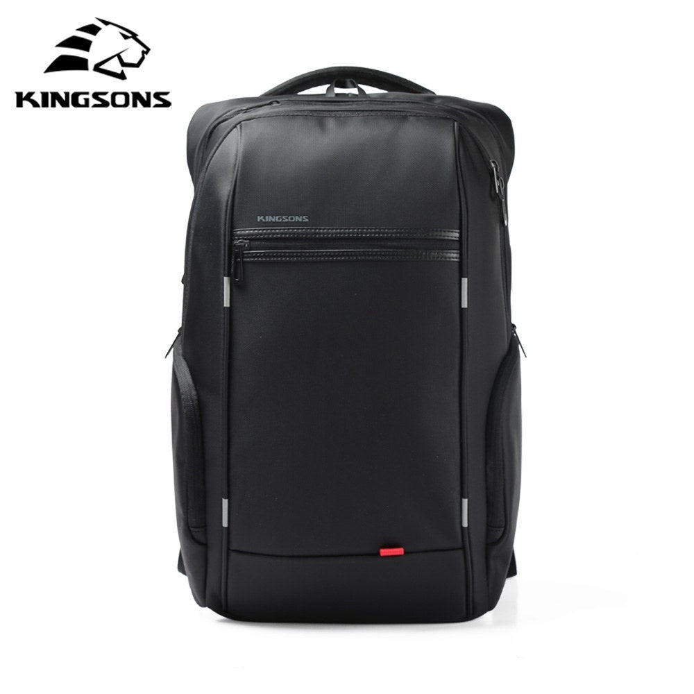 Kingsons, Multifunctional Large Design Backpack Ks3140W Black 17.3 Inch Water-Resistant, Shock-Resistant, Ergonomic Deisgn