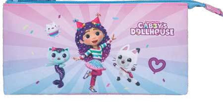 Kstationery Pencil Case Gabby Dollhouse Party-Tastic 0.5 L Size 23X12X2 Cm, 5600390682371