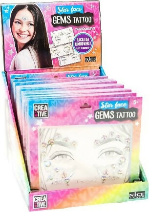 Star Face Gems Tattoo