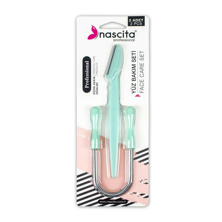Nascita Facial Hair Removal & Eyebrow Shaping Set Green Pack of 2