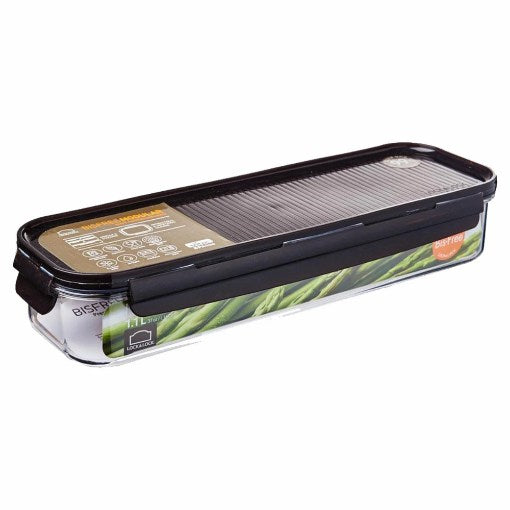 LocknLock, Modular Bisfree Rectangular Container (Wave) 1.1L - Brown,Lbf409