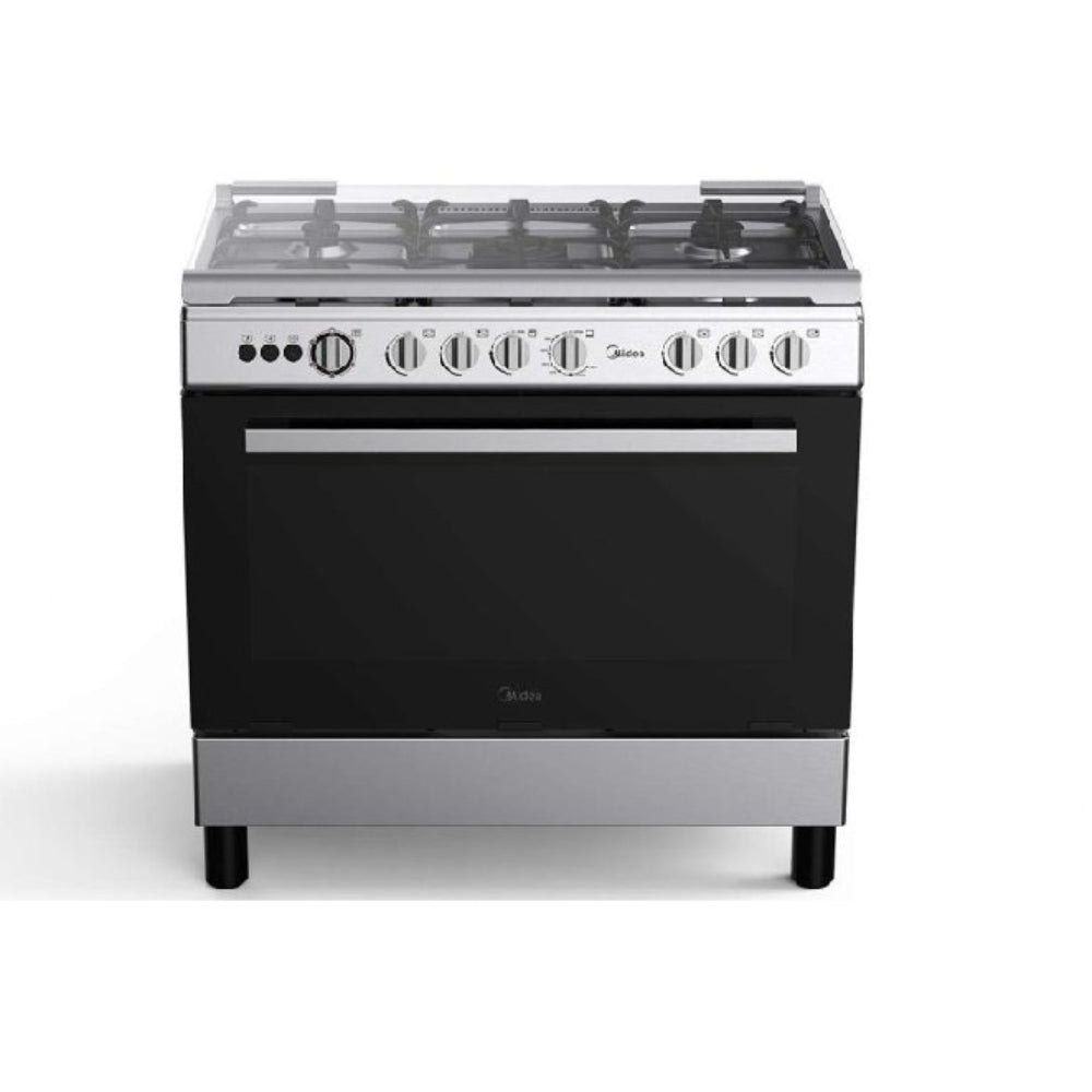 Midea Gas Cooker 90x60cm, 5 Gas Burner, LME95028