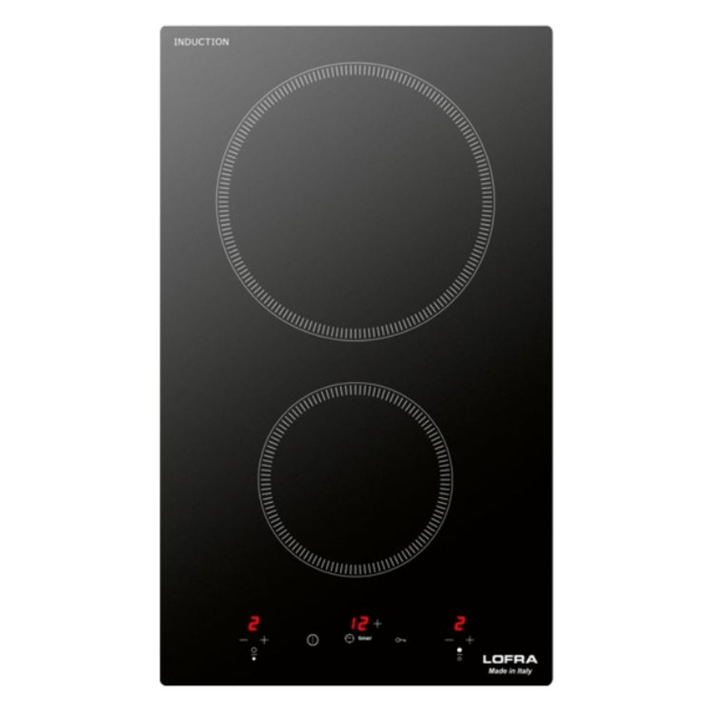 Lofra Hob 30cm Induction Touch Control, 2 Cooking Zones, Child Lock, Timer, Power Indicator, Residual Heat, Indicator Light, LOF-HIN302
