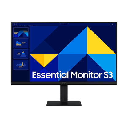 Samsung, Essential Monitor S3 S30Gd | 24 Inch| 2Ms Response Time |Black| Eye Saver Mode And Flicker-Free Technology | 100 Hz, Full Hd (1920X1080), Ports: 1 Hdmi, 1 Vga