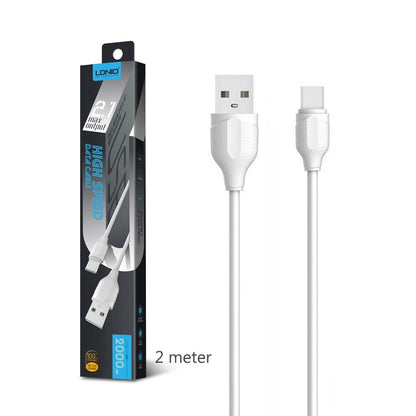 Ldnio, Ls372, High Speed Data Cable, Usb Cable, 2.0M Length