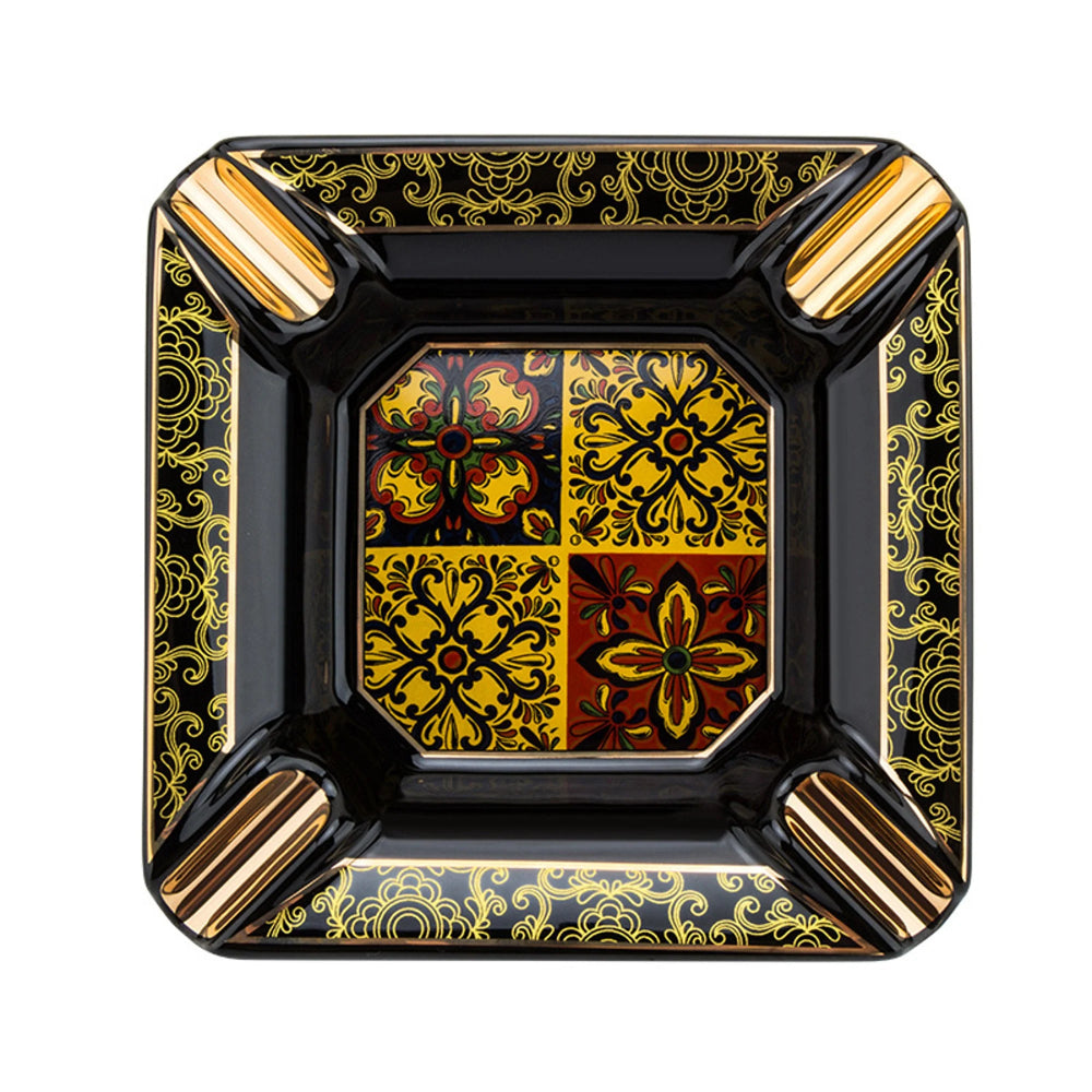 Lubinski Cigar Ashtrays Ceramic - [BLACK], LUB-YJA20032BK