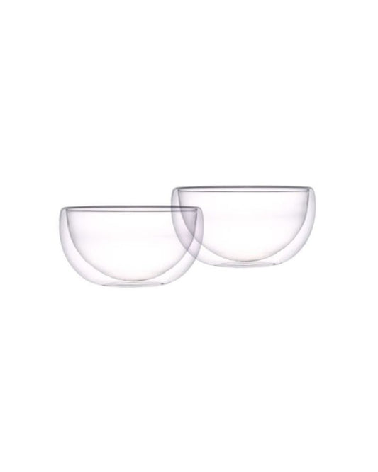Luciano, 500Ml Double Wall Glass Bowl 2Pc In Gift Box
