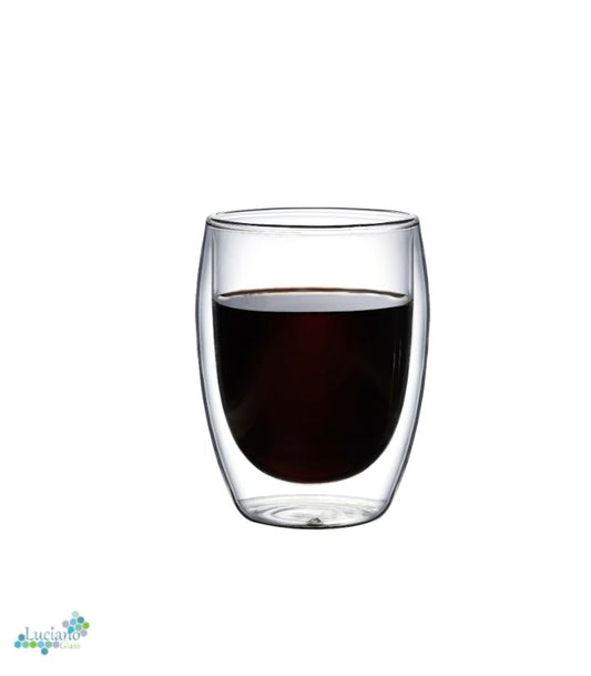 Luciano, 280Ml Borosilicate Double Wall Glass Cup 1. Heat Resistant 2. Combination: 280Ml * 2Pcs 3. Packing: Set Of 2/Bubble Wrapped, 1Set/Color Box / 12Sets/Ctn