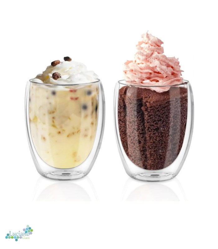 Luciano, 280Ml Borosilicate Double Wall Glass Cup 1. Heat Resistant 2. Combination: 280Ml * 2Pcs 3. Packing: Set Of 2/Bubble Wrapped, 1Set/Color Box / 12Sets/Ctn