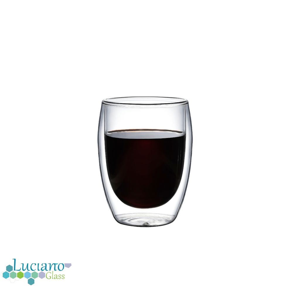 Luciano, 350Ml Borosilicate Double Wall Glass 2Pc Cup In Gift Box