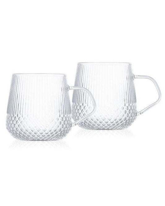 Luciano, Borosilicate 90Ml Single Wall Glass Cups 2Pcs Set