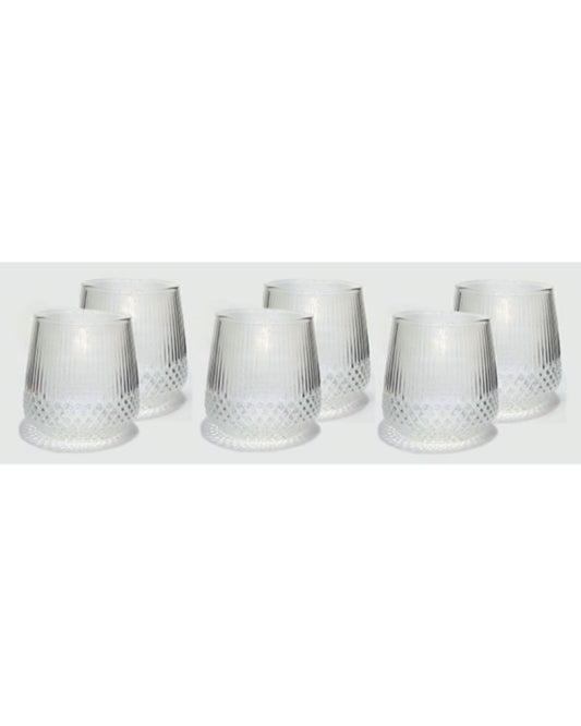 Luciano, Borosilicate 400Ml Single Wall Glass Cups 6Pcs Set