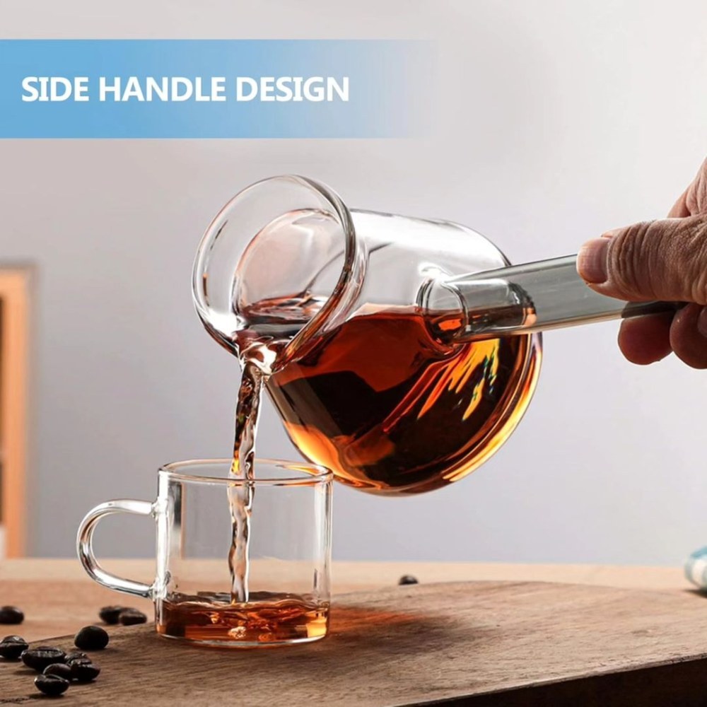 Luciano, Borosilicate 6Pc Transparent 2Xdouble Wall Cups And Saucers With 350Ml Glass Kettle And Long Handle Glass Spoon B/12