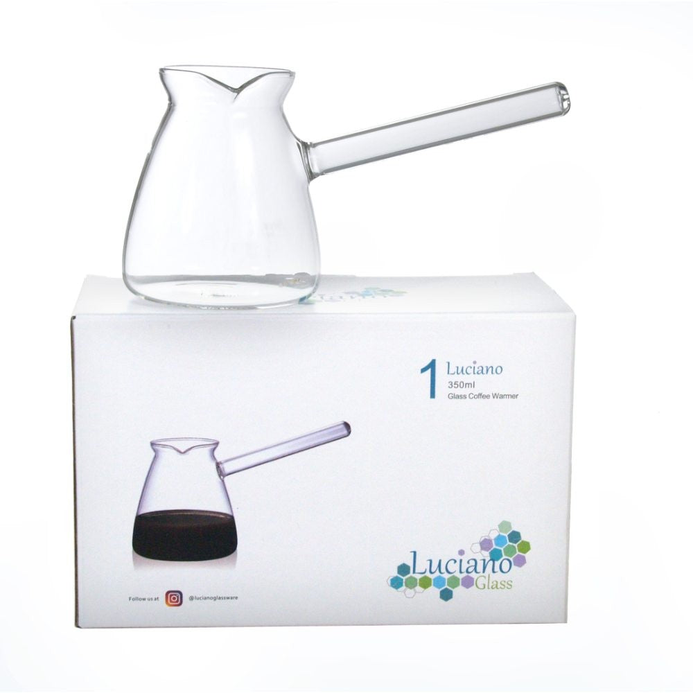 Luciano, 650ml Borosilicate Glass Coffee Warmer / Pot / Kettle in Gift Box