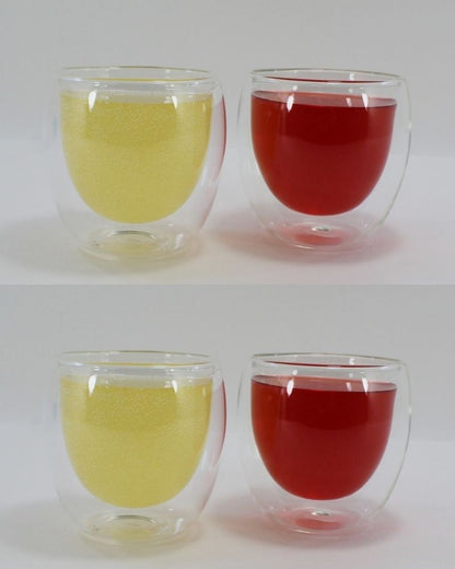Luciano, High Borosilicate Round Glass Double Wall Glass Cups 250Ml - 2Pc Set