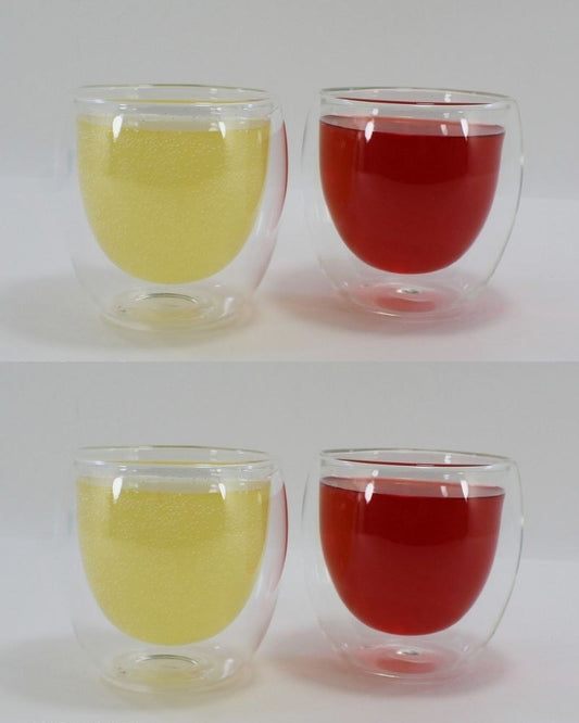 Luciano, High Borosilicate Round Glass Double Wall Glass Cups 250Ml - 2Pc Set