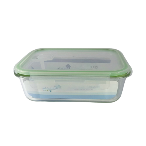 Luciano, High Borosilicate Rect. Glass Food Container 1520Ml With Open Vent Lid