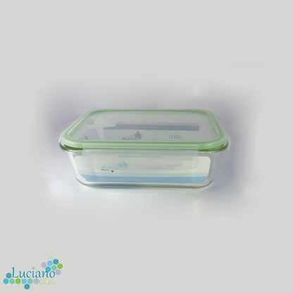 Luciano, High Borosilicate Rect. Glass Food Container 640Ml With Open Vent Lid