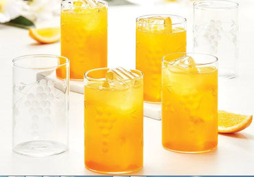 Luciano, Berry 350Ml Borosilicate Glass Cups 6Pcs