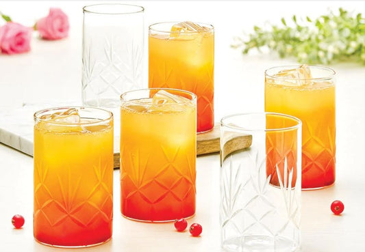 Luciano, Meadow 350Ml Borosilicate Glass Cups 6Pcs