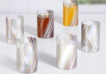 Luciano, Prism 295Ml Borosilicate Glass Cups 6Pcs