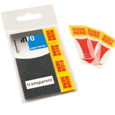 Info Notes, Pagemarker 'sign Here' 4X20X50 Mm 4X40 Sheets