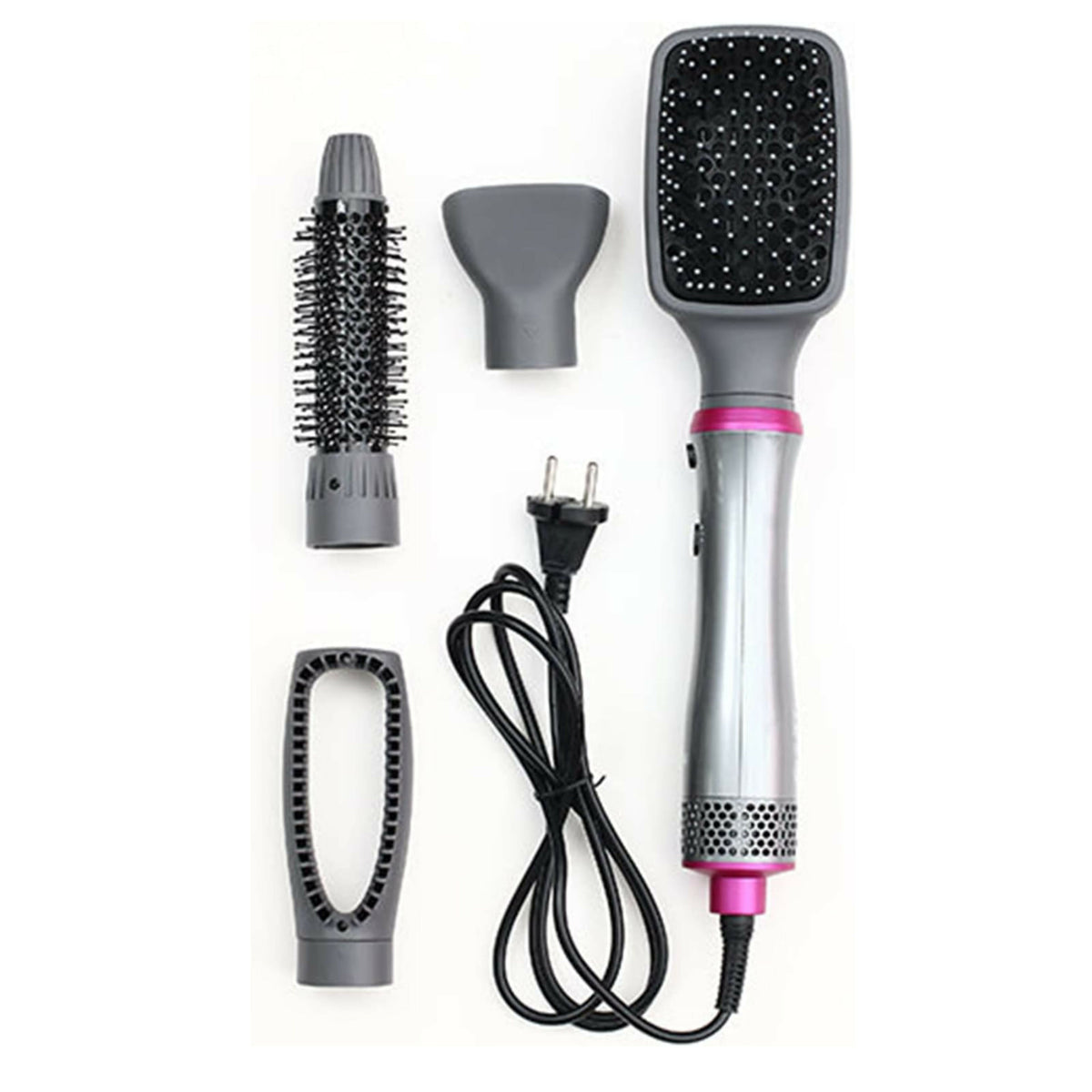 Vgr V-408 Professional Hot Air Styler, 700W 4 in 1:- VGR brought you 4 in 1 tool to keep your hair styled on daily basis. You can curl, straighten, dry (Grey, Pink)
