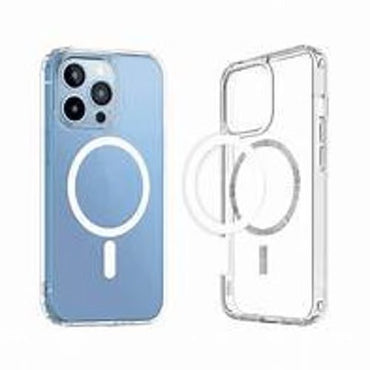 Magnetic Clear Phone Case For Iphone 16 Promax Transparent Shockproof Cover For Mag Wireless Charging Magnet Case