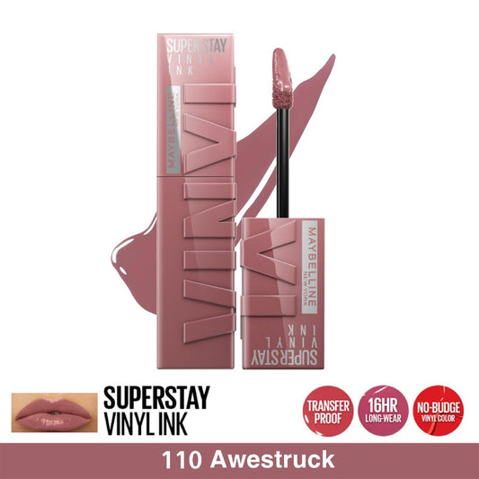 Maybelline New York, Superstay Vinyl Ink Liquid Lipstick Awestruck 110