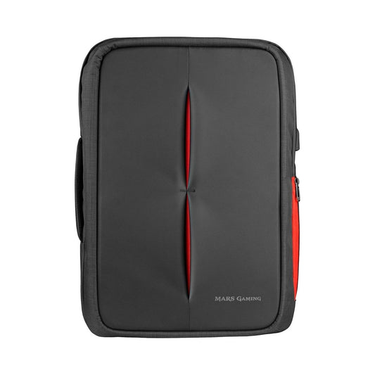 Mars, Gaming Mb2 Professional Bag, Up To 17.3' Laptop, Double Function Backpack + Briefcase, External Usb Port, Tsa Security Lock, Anti-Theft, Waterproof, Tablet Support, Cushion System, Bottle Pocket, 180? Open System