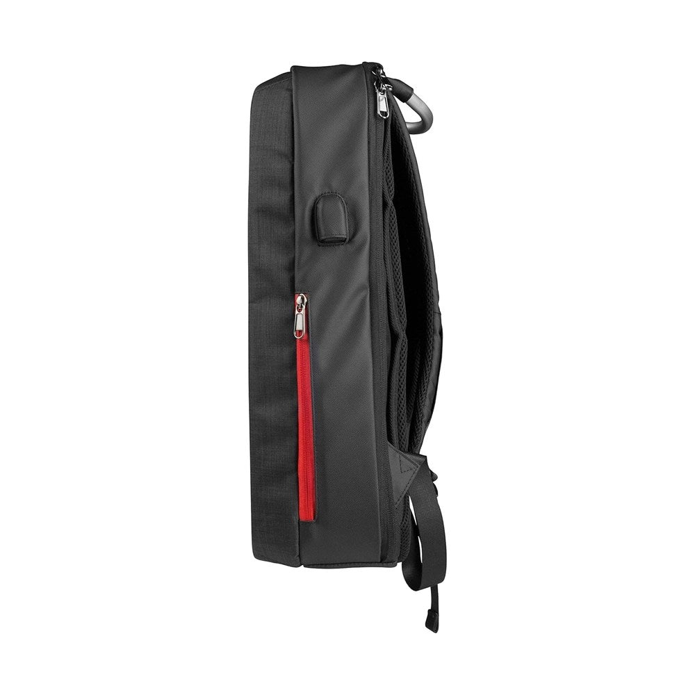 Mars, Gaming Mb2 Professional Bag, Up To 17.3' Laptop, Double Function Backpack + Briefcase, External Usb Port, Tsa Security Lock, Anti-Theft, Waterproof, Tablet Support, Cushion System, Bottle Pocket, 180? Open System