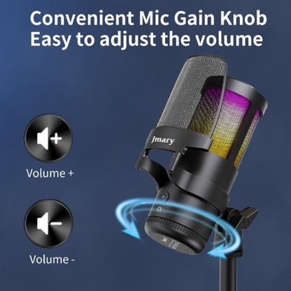 Jmarry Mc-Pw3, Wireless Uhf Microphone With Clear Audio, Built-In Led Indicator