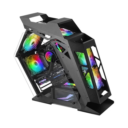 Mars, Gaming Mc61 Premium Micro-Atx Case, 4X 12Cm Argb, Remote Rf, Glass, Black