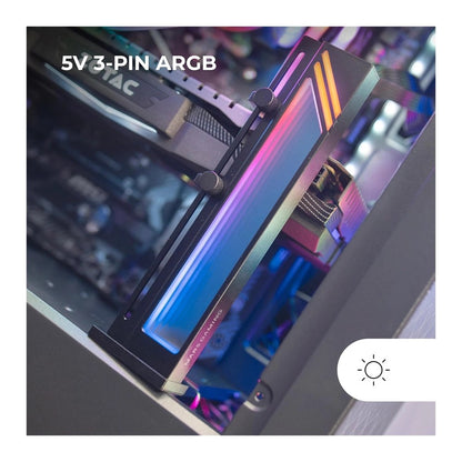 Mars, Gaming Mca-Gcb, Argb Infinity Mirror Gpu Support Bracket, 5V 3-Pin Argb, Non-Slip Pad Base, Available in Different Colors