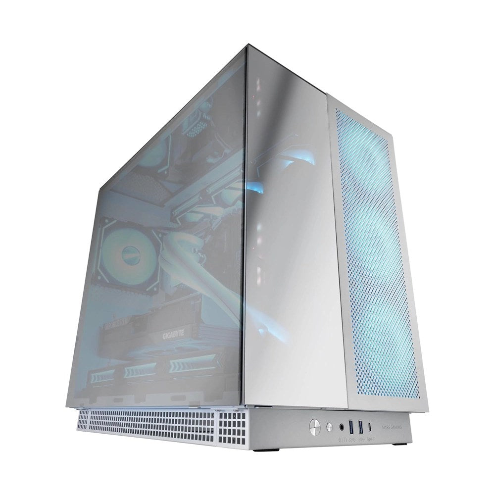 Mars, Gaming Mc-Nova3, E-Atx Computer Case, 3D Frameless Continuous Chromed Glass Panels, Full Liquid Cooling Support