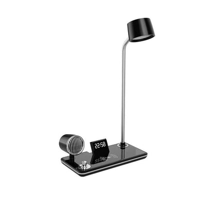 MDHL, Smart Table Lamp - Multi-Function: Lighting, Audio & Charging [Black], MD-1772