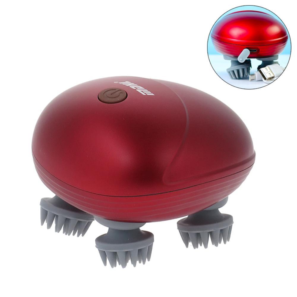 MDHL, Head Massager, 3 Modes, Rechargeable lithium battery - [Red], MD-K102