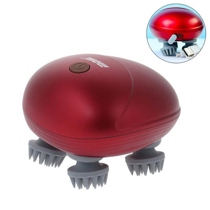 MDHL, Head Massager, 3 Modes, Rechargeable lithium battery - [Red], MD-K102