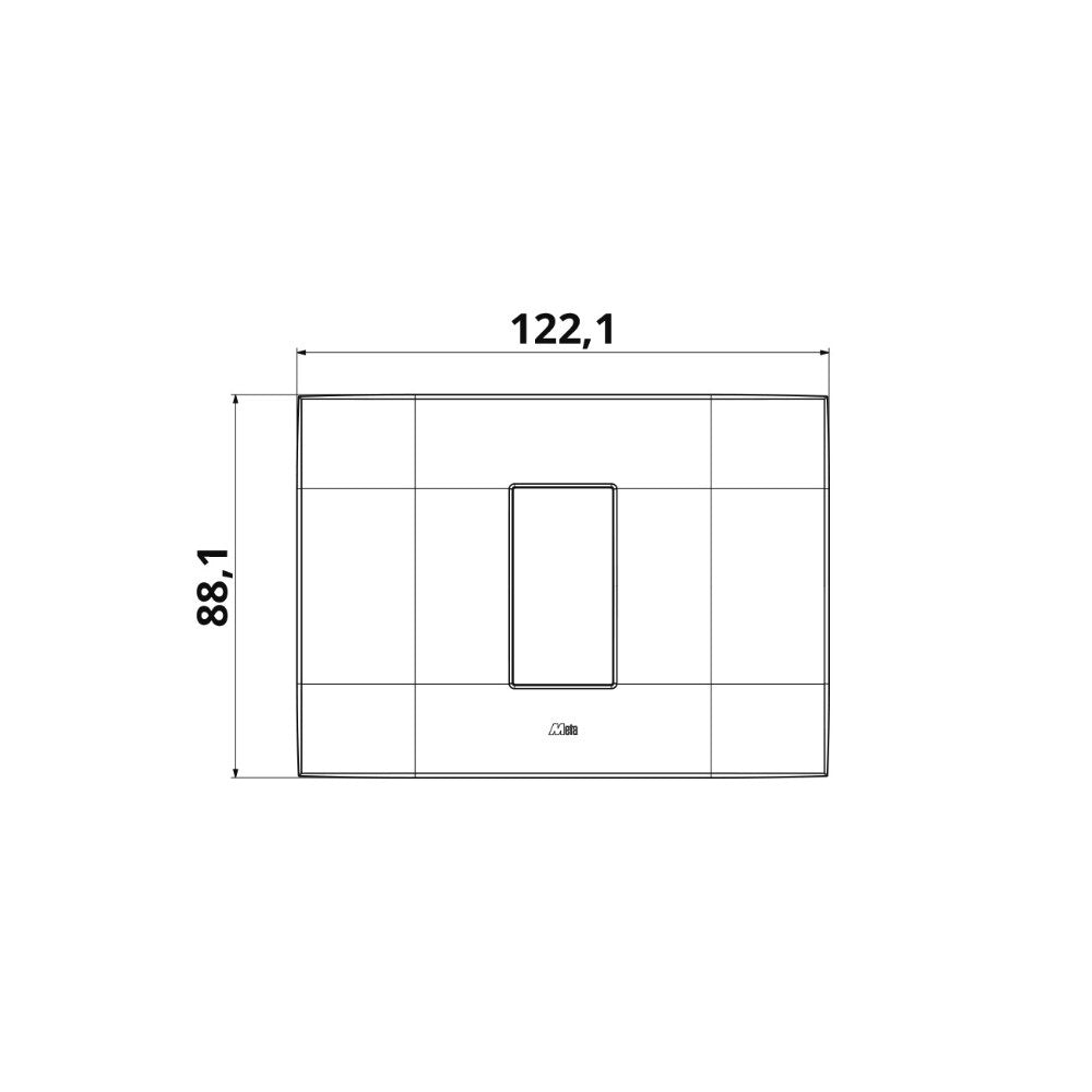 Meta, Moulded Front Plate White (1) 43Bp01Bb