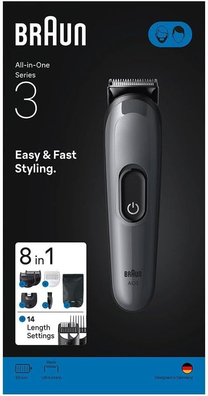 Braun, AIO 3540 All-in-One Series 3, 8in1 Grooming Kit, Ultra Sharp Blade