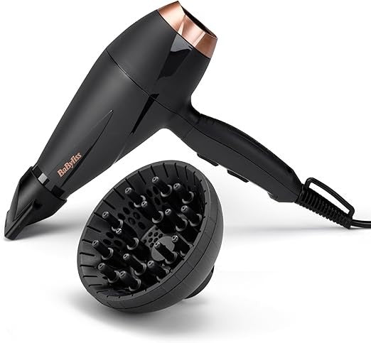 Babyliss, Smooth Pro 2100W, hair dryer with diffuser and concentrator, professional AC motor
