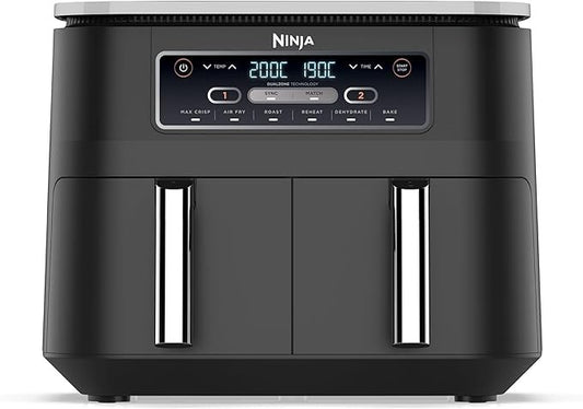 Ninja, Foodi Dual Zone Digital Air Fryer, 2 Drawers, 7.6L, 6-In-1, Uses No Oil, Air Fry, Af300