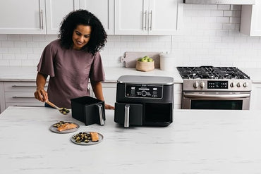 Ninja, Foodi AF400ME Dual Zone Air Fryer 2 Drawers, 6 Cooking Functions, 9.5L, AF400ME