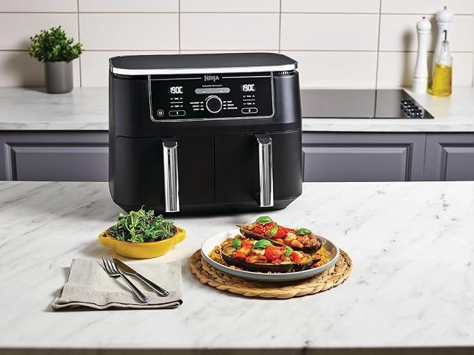Ninja, Foodi AF400ME Dual Zone Air Fryer 2 Drawers, 6 Cooking Functions, 9.5L, AF400ME