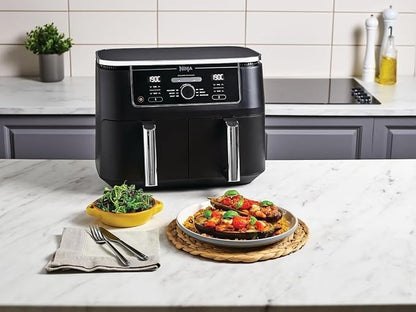 Ninja, Foodi AF400ME Dual Zone Air Fryer 2 Drawers, 6 Cooking Functions, 9.5L, AF400ME