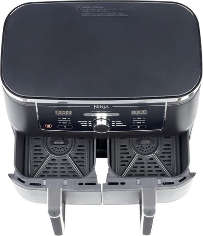 Ninja, Foodi AF400ME Dual Zone Air Fryer 2 Drawers, 6 Cooking Functions, 9.5L, AF400ME
